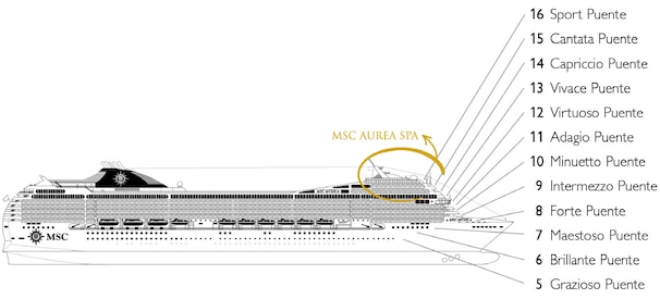 Profil des ponts du MSC Musica