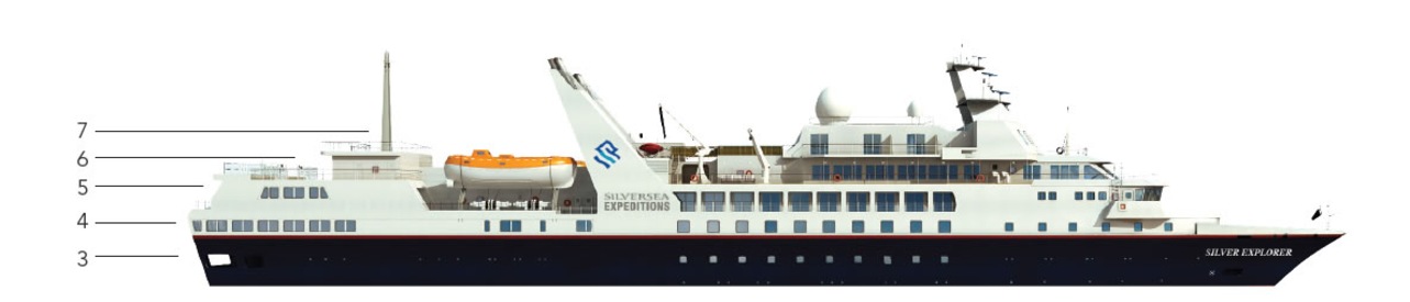Profil des ponts du Silver Explorer
