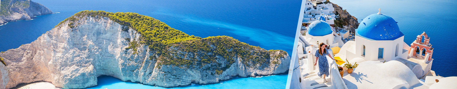 Santorin, Céphalonie et Zakynthos en avion