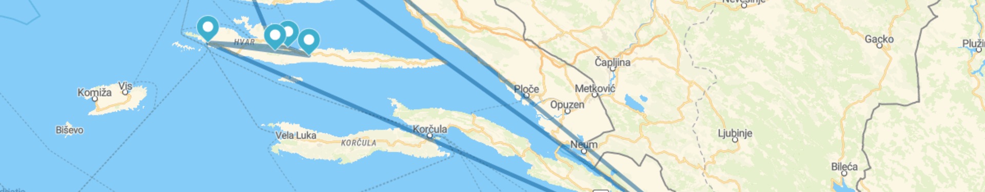 Route de la Riviera Croate jusqu´a Split