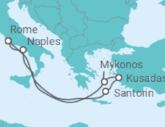 Itinéraire -  Douceurs Grecques 2025 - Royal Caribbean