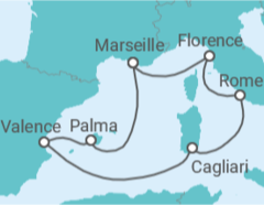 Itinéraire -  Couleurs de la Méditerranée - MSC Croisières
