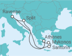 Itinéraire -  Grèce, Croatie - Royal Caribbean