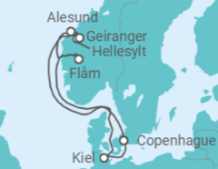 Itinéraire -  Norvège, Allemagne - MSC Croisières
