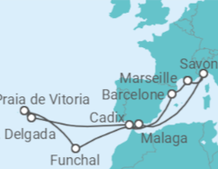 Itinéraire -  Italie, Espagne, Portugal - Costa Croisières