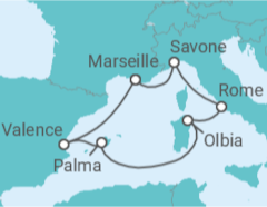 Itinéraire -  Merveilleuse Méditerranée - Costa Croisières