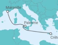 Itinéraire -  Rivages de Sicile & Crète - CFC Compagnie Française de Croisières