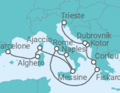 Itinéraire -  Méditerranée - Cunard