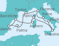 Itinéraire -  Joyaux de la Méditerranée Occidentale - Cunard