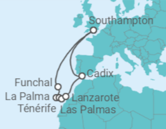 Itinéraire -  Îles Canaries et Madère - Cunard