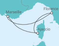 Itinéraire -  Escapade Italienne et Corse - CFC Compagnie Française de Croisières