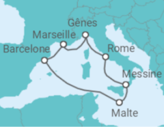 Itinéraire -  France, Italie, Malte - MSC Croisières