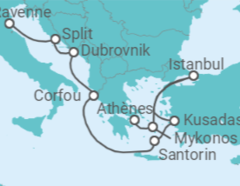 Itinéraire -  Italie, Croatie, Grèce, Turquie - Norwegian Cruise Line