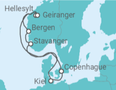 Itinéraire -  Norvège, Allemagne - Costa Croisières