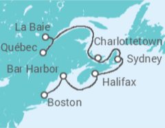 Itinéraire -  États-Unis, Canada - Norwegian Cruise Line