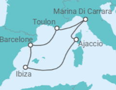 Itinéraire -  France, Espagne - Virgin Voyages