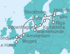 Itinéraire -  Du Havre à Stockholm  - Norwegian Cruise Line