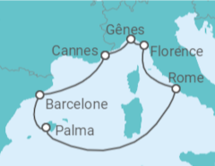 Itinéraire -  Étoiles en Méditerranée  - MSC Croisières