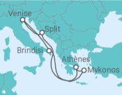 Itinéraire -  Grèce, Croatie, Italie - MSC Croisières