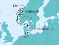 Itinéraire -  Splendeurs Norvégiennes - Départ Kiel - MSC Croisières