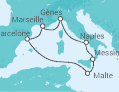 Itinéraire -  Perles de la Méditerranée  - MSC Croisières