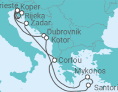 Itinéraire -  Slovénie, Croatie, Monténégro, Grèce - Norwegian Cruise Line