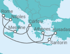 Itinéraire -  Italie, Grèce et Turquie - Princess Cruises