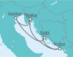 Itinéraire -  Venise, Croatie et Monténégro - MSC Croisières