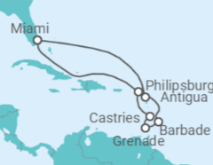 Itinéraire -  Grandes Antilles - Celebrity Cruises