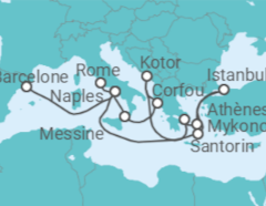 Itinéraire -  De Rome (Civitavecchia) à Barcelone - Princess Cruises