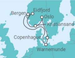 Itinéraire -  Nature et Culture de Norvège  - MSC Croisières