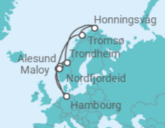 Itinéraire -  Trésors de Norvège  - MSC Croisières