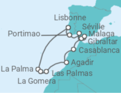 Itinéraire -  Îles Canaries et Madère - Norwegian Cruise Line