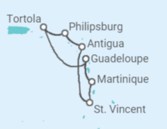 Itinéraire -  Douceurs des Antilles III - Costa Croisières