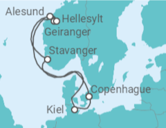 Itinéraire -  Terre des Vikings  - Costa Croisières