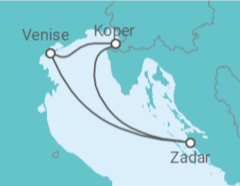 Itinéraire -  Venise, Slovénie et Croatie - MSC Croisières