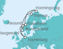 Itinéraire -  Trésors de Norvège  - MSC Croisières