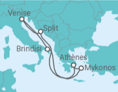 Itinéraire -  Italie, Grèce - MSC Croisières