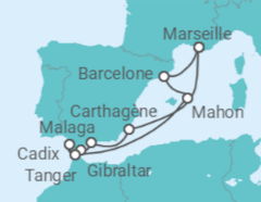 Itinéraire -  Méditerranée & Gibraltar - CFC Compagnie Française de Croisières