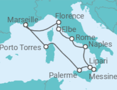 Itinéraire -  Beautés d'Italie - CFC Compagnie Française de Croisières
