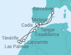 Itinéraire -  Îles Canaries et Madère - Celebrity Cruises
