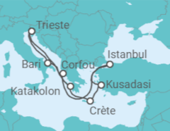 Itinéraire -  Entre Mer Égée et Adriatique - MSC Croisières