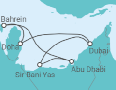 Itinéraire -  Qatar, Emirats Arabes Unis - MSC Croisières