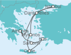 Itinéraire -  Athènes et Trésors de l'Antiquité - Costa Croisières