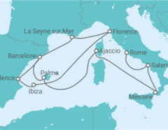 Itinéraire -  De Barcelone à Rome (Civitavecchia) - Cunard