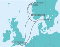Itinéraire -  Norvège - MSC Cruceros