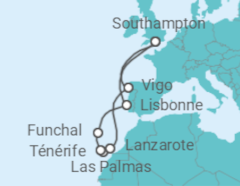 Itinéraire -  Iles Canaries et Madère - MSC Cruceros