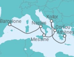 Itinéraire -  Monténégro, Grèce, Italie - Princess Cruises