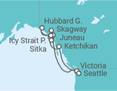 Itinéraire -  Alaska - NCL Norwegian Cruise Line