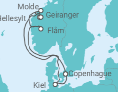 Itinéraire -  Danemark, Norvège - MSC Cruceros